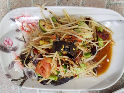 เมนูของร้าน ยำแซ่บสามพี่น้อง